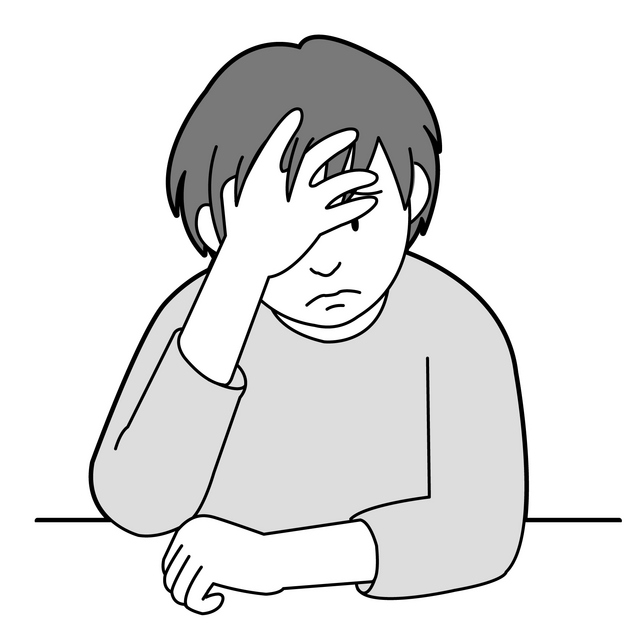 うつ 仕事つらいイラスト